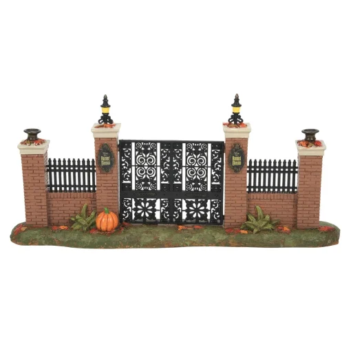 Snow Village Halloween*Department 56 Haunted Mansion Gate