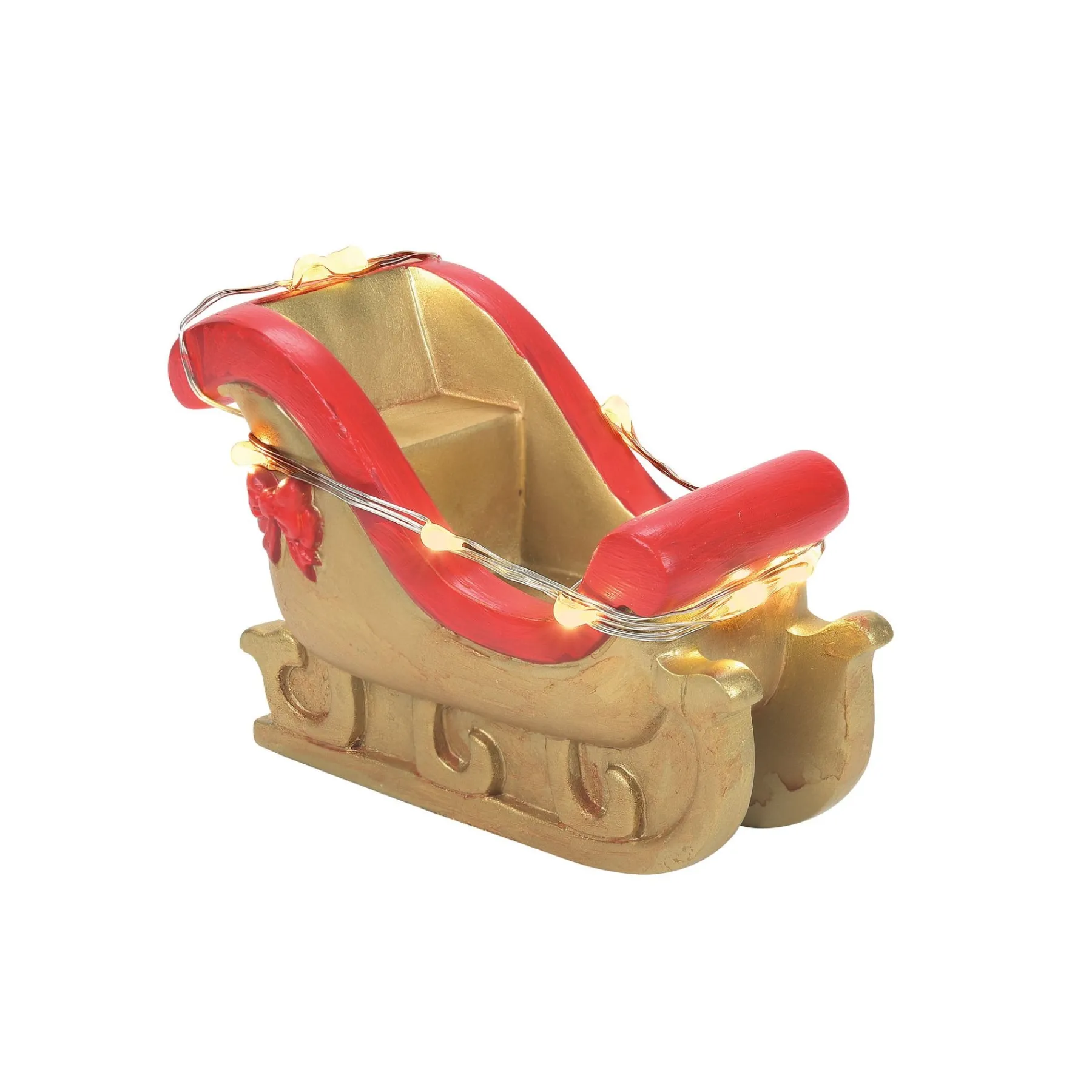 Village Accessories*Department 56 Lit Santa's Golden Sleigh