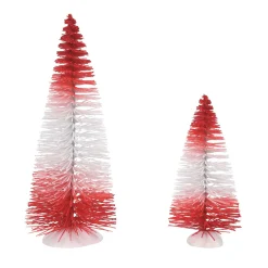 Village Accessories*Department 56 Peppermint Stripe Trees set2
