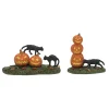 Halloween Village Accessories*Department 56 Scary Cats Pumpkins ST/2
