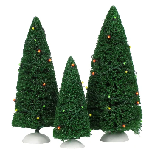 Village Accessories*Department 56 Twinkling Lit Trees Green